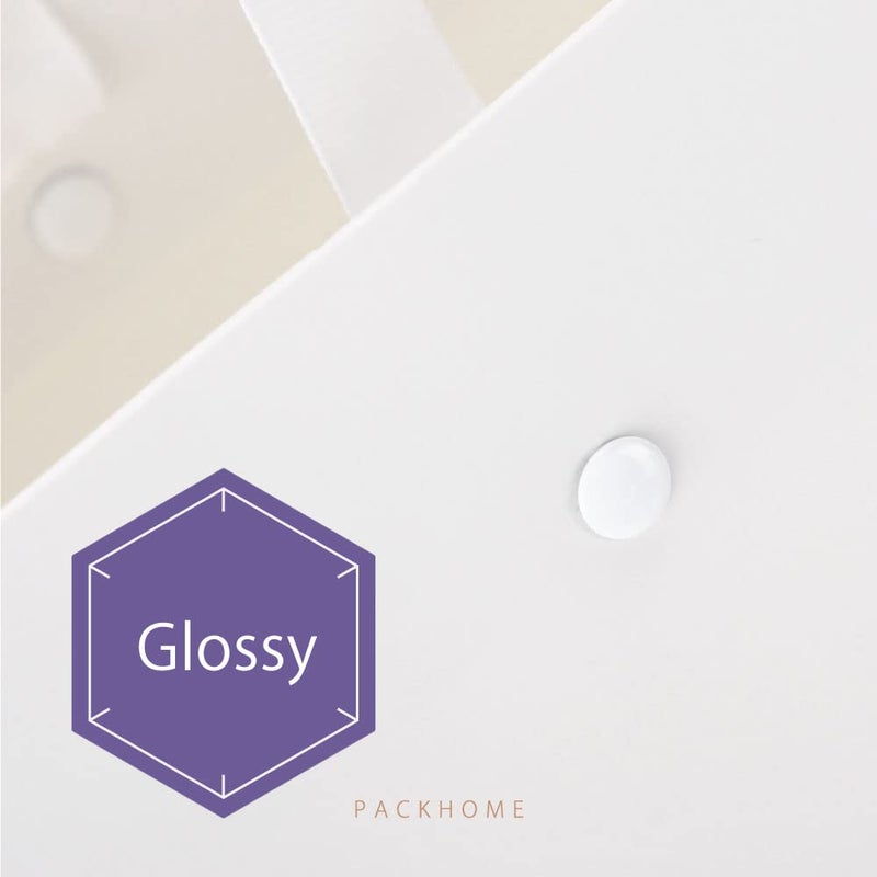 PACKHOME 10 Large Gift Bags 14.5x5x10.5 Inches, White Premium Gift Bags with Handles for Gift Giving (Glossy White) - Image 5